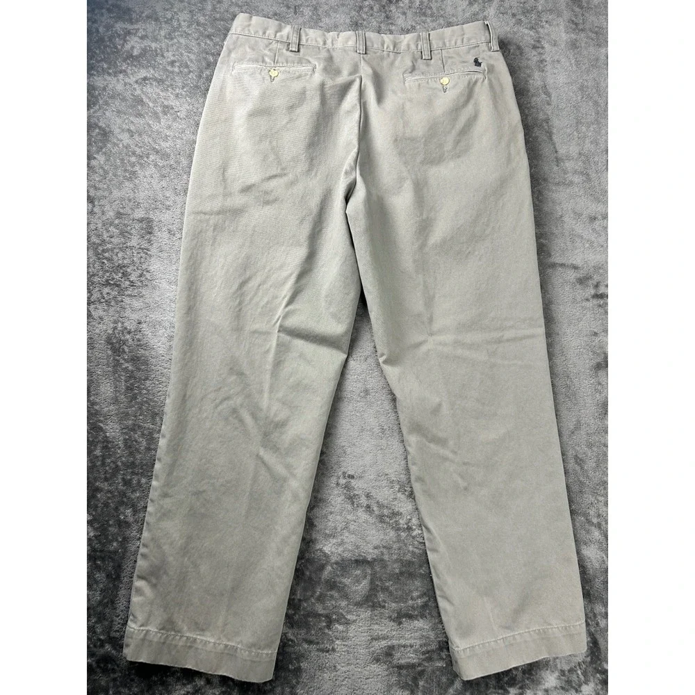 Polo Ralph Lauren Preston Pant Mens 35x30 Gray Cotton Chino Straight Leg Pants